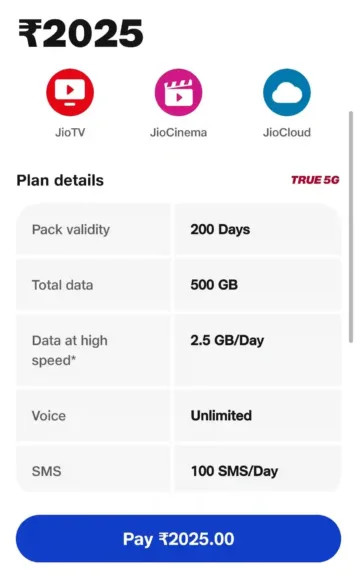 Jio Happy New Year Offer 2025